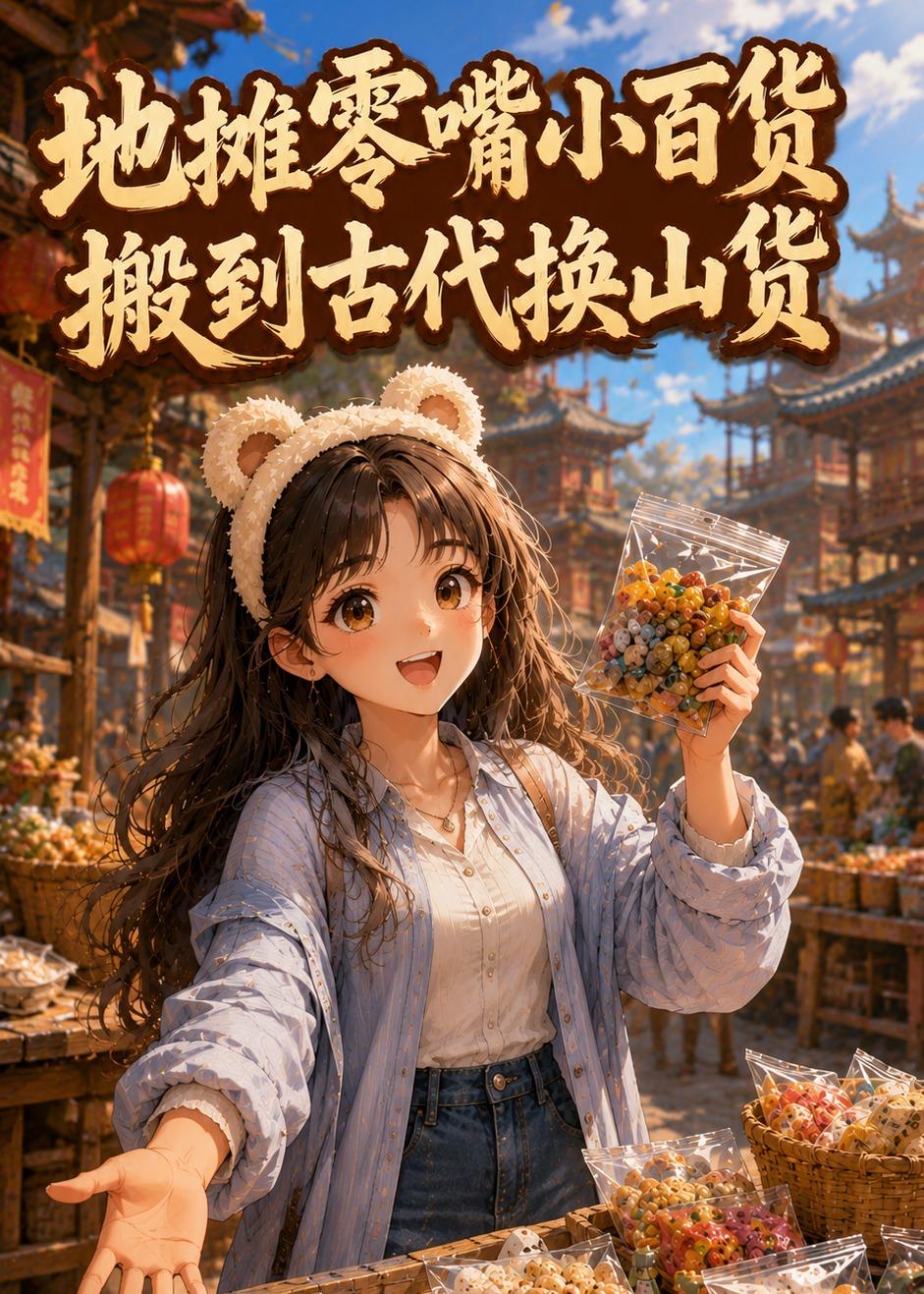 地摊零嘴小百货，搬到古代换山货(全集)